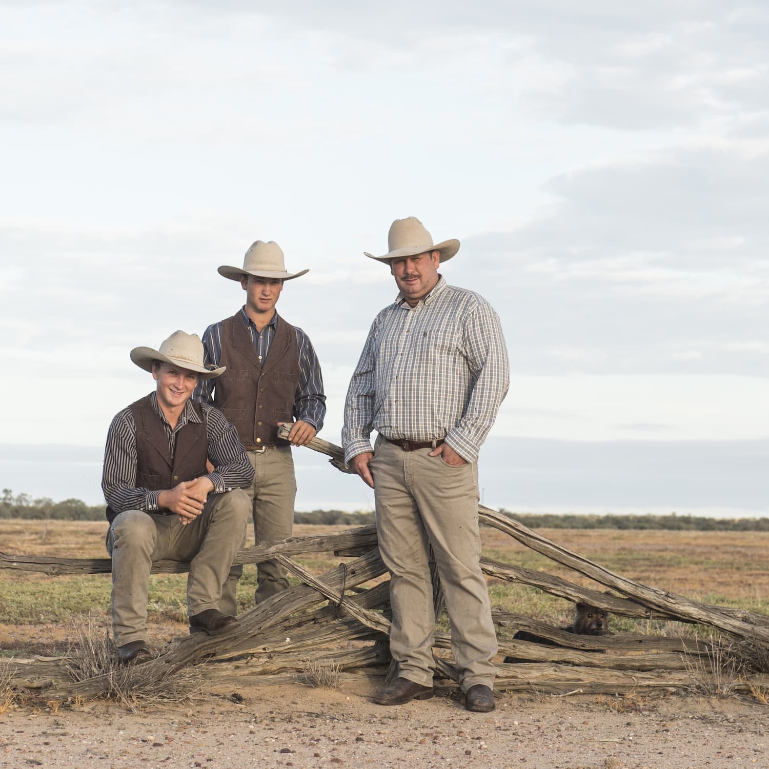 Jeremy, Lane and Richard Kinnon on Nogo Station