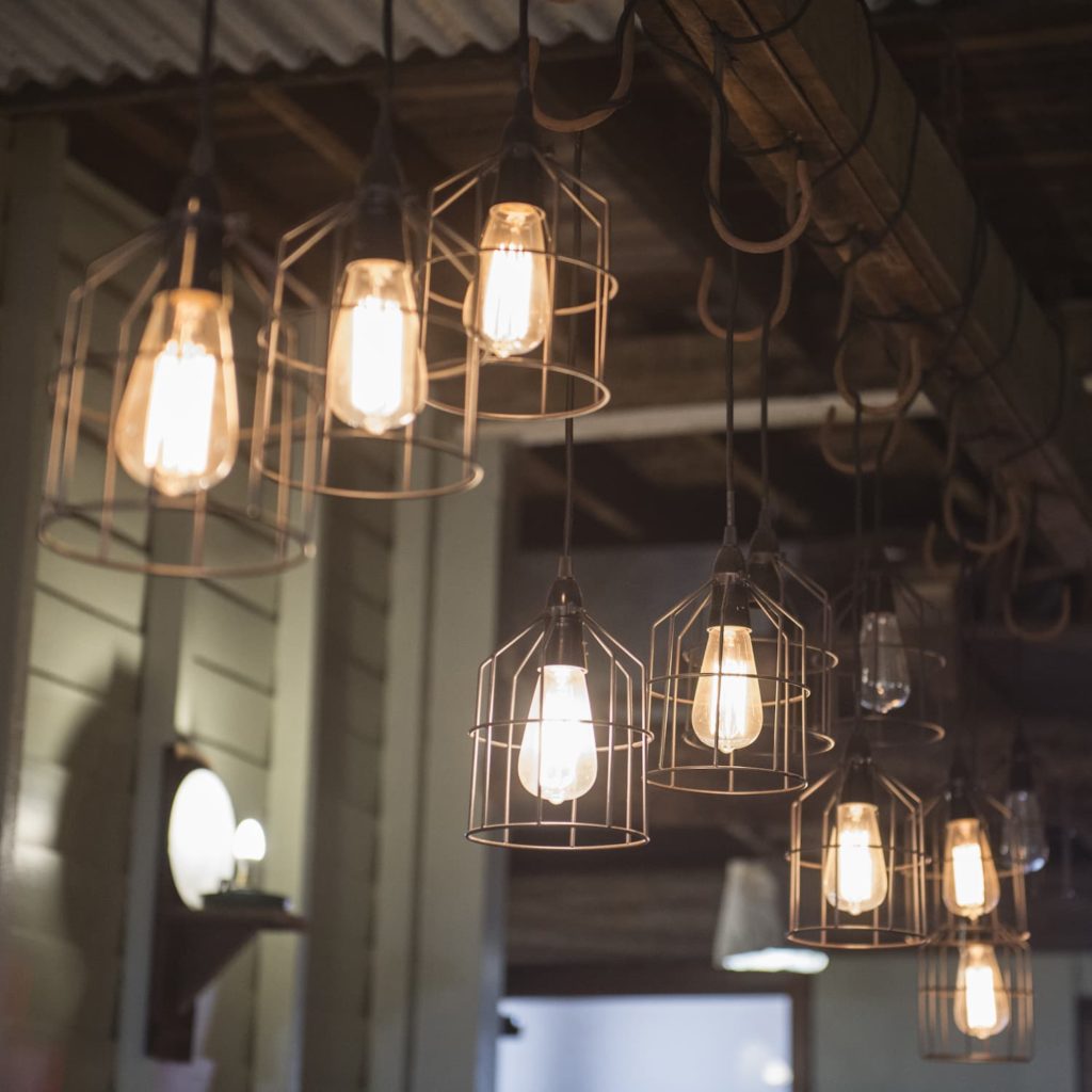 Heritage lighting in the dining room