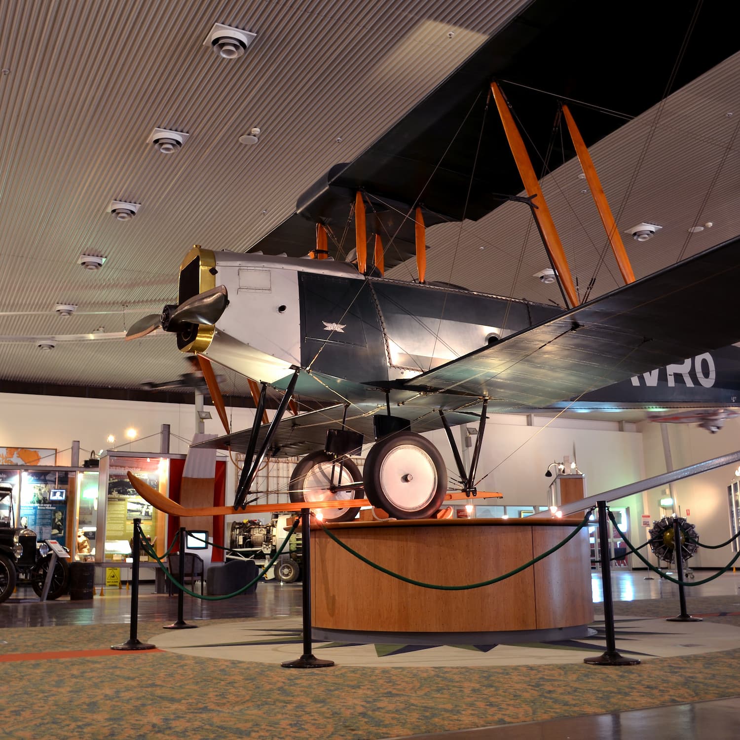 Full size model of the Avro plane displayed in the Qantas Founders Museum