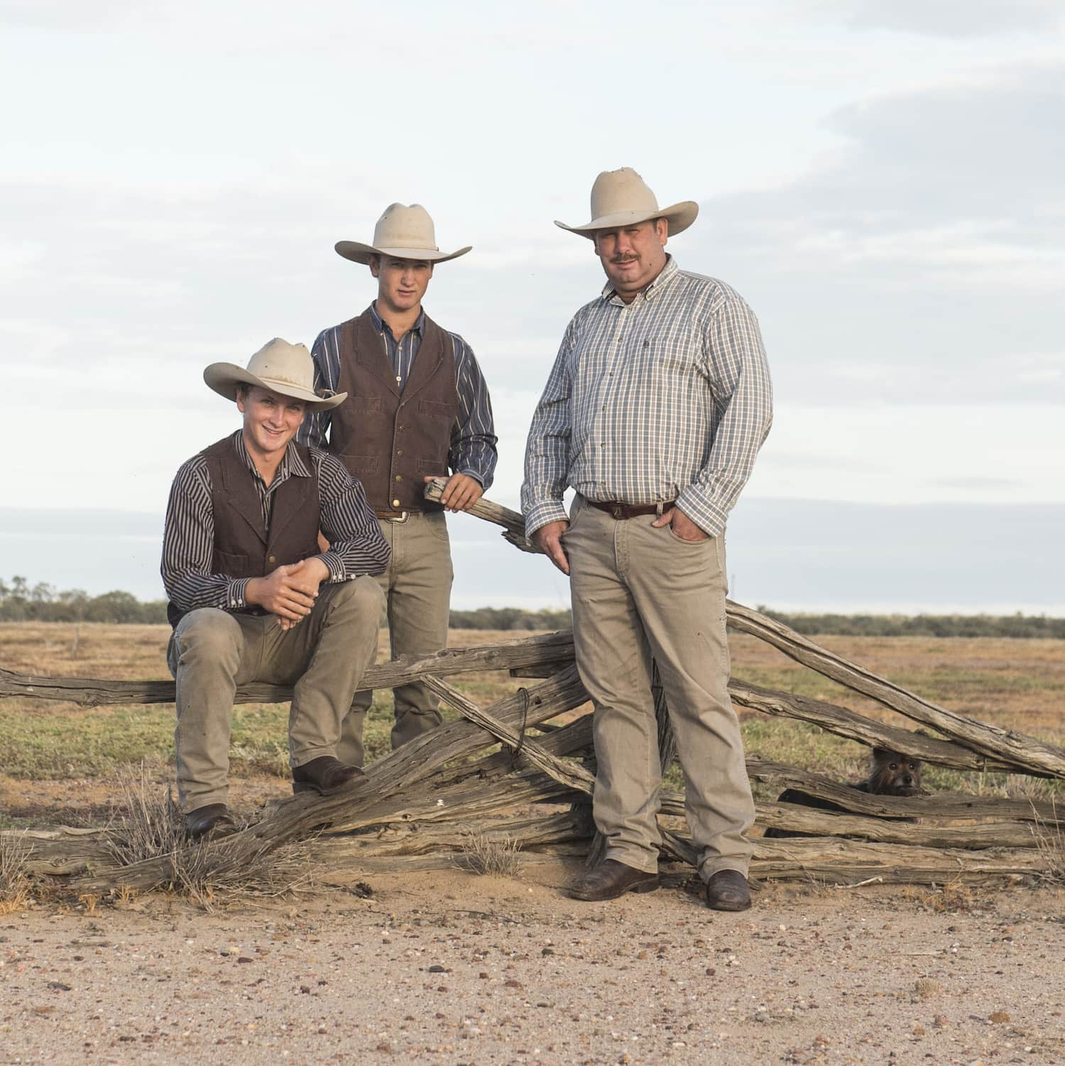 Jeremy, Lane and Richard Kinnon on Nogo Station